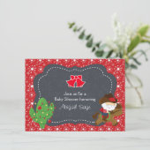 カウボーイサンタ&ホースホリデーベビーシャワー招待状 招待状 (スタンド正面)