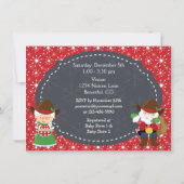 カウボーイサンタ&ホースホリデーベビーシャワー招待状 招待状 (裏面)