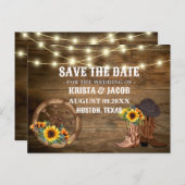 カウボーイサンフラワーウェスタンウェディングデートを除く ポストカード (正面/裏面)