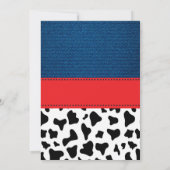 カウボーイシャワーの誕生日 招待状 (裏面)