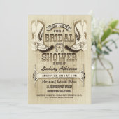 カウボーイシューズウェスタンブライダルシャワー招待状 招待状 (スタンド正面)