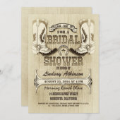 カウボーイシューズウェスタンブライダルシャワー招待状 招待状 (正面/裏面)