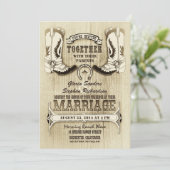 カウボーイシューズウェスタン結婚式招待状 招待状 (スタンド正面)