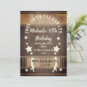 カウボーイシルエットバースデーカード招待状 招待状 (スタンド正面)