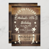 カウボーイシルエットバースデーカード招待状 招待状 (正面/裏面)