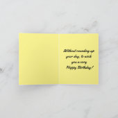 カウボーイシルエット誕生日グリーティングカード カード (内部)