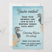 カウボーイシーホースプールパーティー 招待状 (裏面)