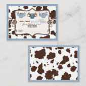 カウボーイジーンズとチャップスおむつラッフルチケット エンクロージャーカード (正面/裏面)