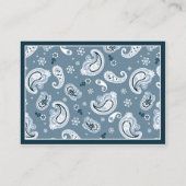 カウボーイジーンズとチャップスおむつラッフルチケット エンクロージャーカード (裏面)