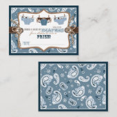 カウボーイジーンズとチャップスおむつラッフルチケット エンクロージャーカード (正面/裏面)