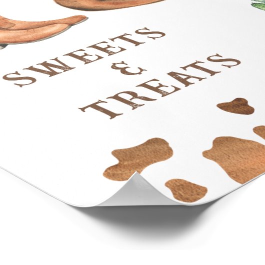 カウボーイスイーツとベビーシャワーを扱う ポスター (角)