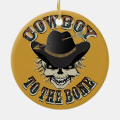 カウボーイスカル セラミックオーナメント (裏面)