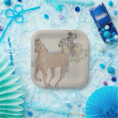 カウボーイスクエアパーティープレート ペーパープレート (パーティー)