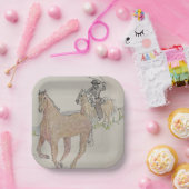 カウボーイスクエアパーティープレート ペーパープレート (パーティー)