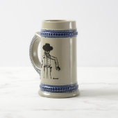 カウボーイスケッチシュタイン ビールジョッキ (正面左)