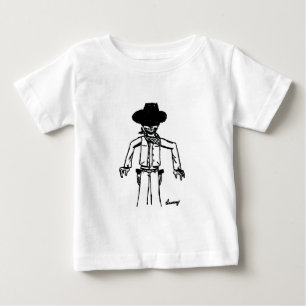 カウボーイスケッチ乳児Tシャツ ベビーTシャツ