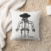 カウボーイスケッチ枕 クッション (ブランケット)