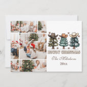 カウボーイスタイルのクリスマス７つの写真です。 シーズンカード (正面)
