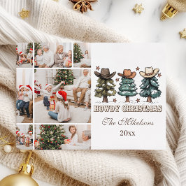 カウボーイスタイルのクリスマス7つの写真です。 シーズンカード