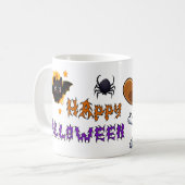 カウボーイスタイルの西洋風おばけマスコット 🤠 コーヒーマグカップ (正面左)