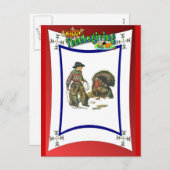 カウボーイスタイル七面鳥の捕獲 シーズンポストカード (正面/裏面)