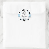 カウボーイステッカー(青) ラウンドシール (バッグ)