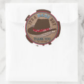 カウボーイステットソンハットウェスタンベビーシャワー ラウンドシール (バッグ)