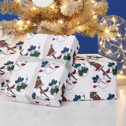 カウボーイスノーマンクリスマス ラッピングペーパー (クリスマス)