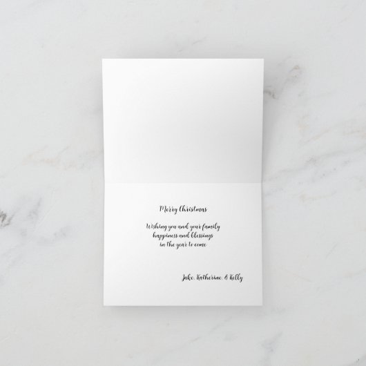 カウボーイスノーマン折りたたみクリスマスカード カード (内部)