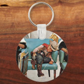 カウボーイスリープ美しいサロン キーホルダー (正面)