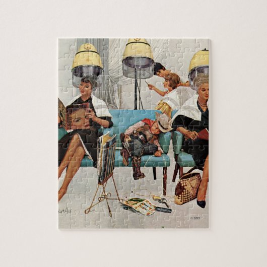 カウボーイスリープ美しいサロン ジグソーパズル (縦)