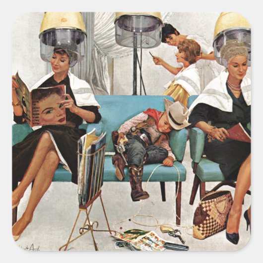 カウボーイスリープ美しいサロン スクエアシール (正面)