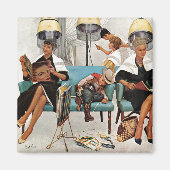 カウボーイスリープ美しいサロン マグネット (正面)