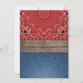 カウボーイズとインディアンの誕生日の招待 招待状 (裏面)