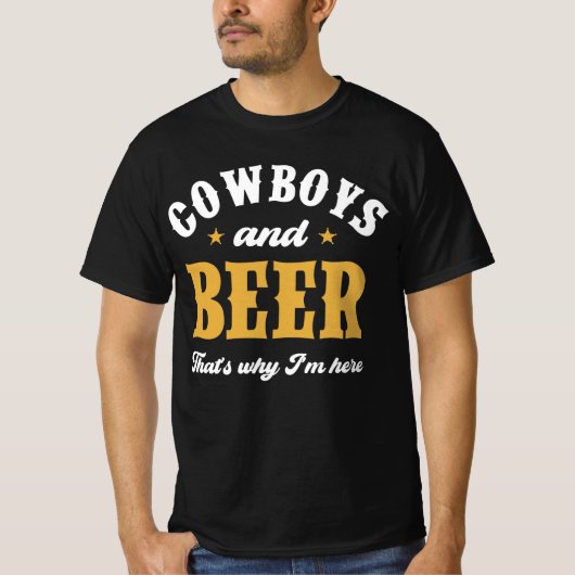 カウボーイズとビール Tシャツ (正面)