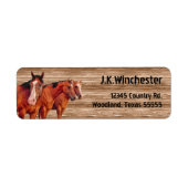 カウボーイズと女性のカーボーイの三路 ラベル (正面)