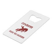 カウボーイズの車に乗り込む クレジットカード栓抜き (正面アングル)