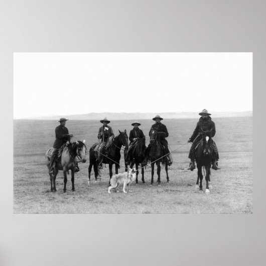 カウボーイズは灰色の狼をロープで歩く: 1887 ポスター (正面)