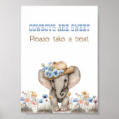 カウボーイズは甘いボホエレファントベビーシャワーの好意 ポスター (正面)