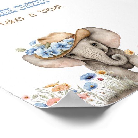 カウボーイズは甘いボホエレファントベビーシャワーの好意 ポスター (角)