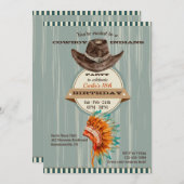 カウボーイズアンドインディアンパーティの招待状 招待状 (正面/裏面)