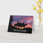 カウボーイズアンドホースカントリーウエスタン悔やみや弔慰 カード (黄色い花)