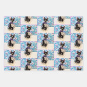 カウボーイズクリスマス猫と子猫の包み紙  ラッピングペーパーシート (正面)