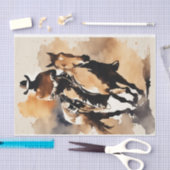 カウボーイズジャーニーin水色デコページ紙 薄葉紙 (クラフト)