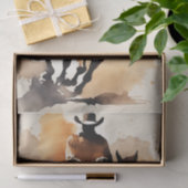 カウボーイズジャーニーin水色デコページ紙 薄葉紙 (ギフト)