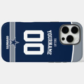 カウボーイズパーソナライズされたジャージーアメリカンフットボール Case-Mate iPhoneケース (裏面 (横))