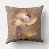 カウボーイズブーツ&ハットカントリー音楽 クッション (裏面)