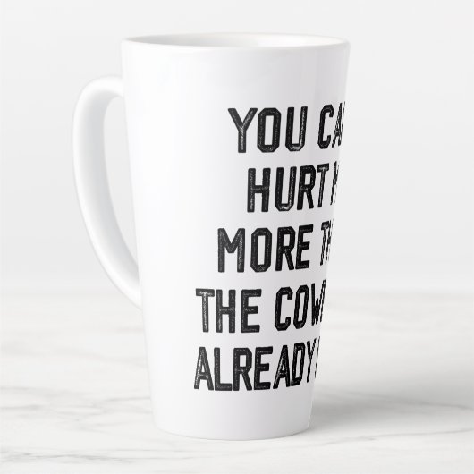 カウボーイズ以上に私を傷つけることはできない カフェラテマグ (左アングル)