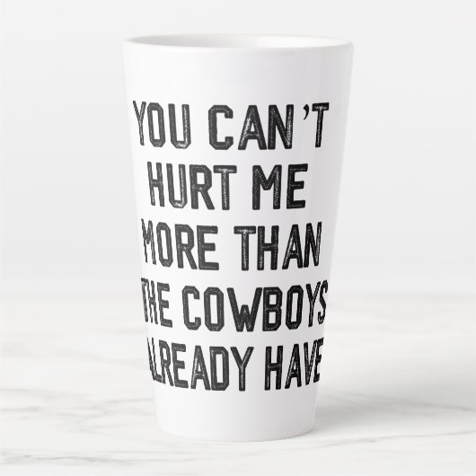 カウボーイズ以上に私を傷つけることはできない カフェラテマグ (正面)