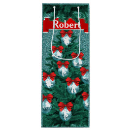 カウボーイズ女性のカーボーイローピングオンブルーホリデー抱き枕 ワインギフトバッグ